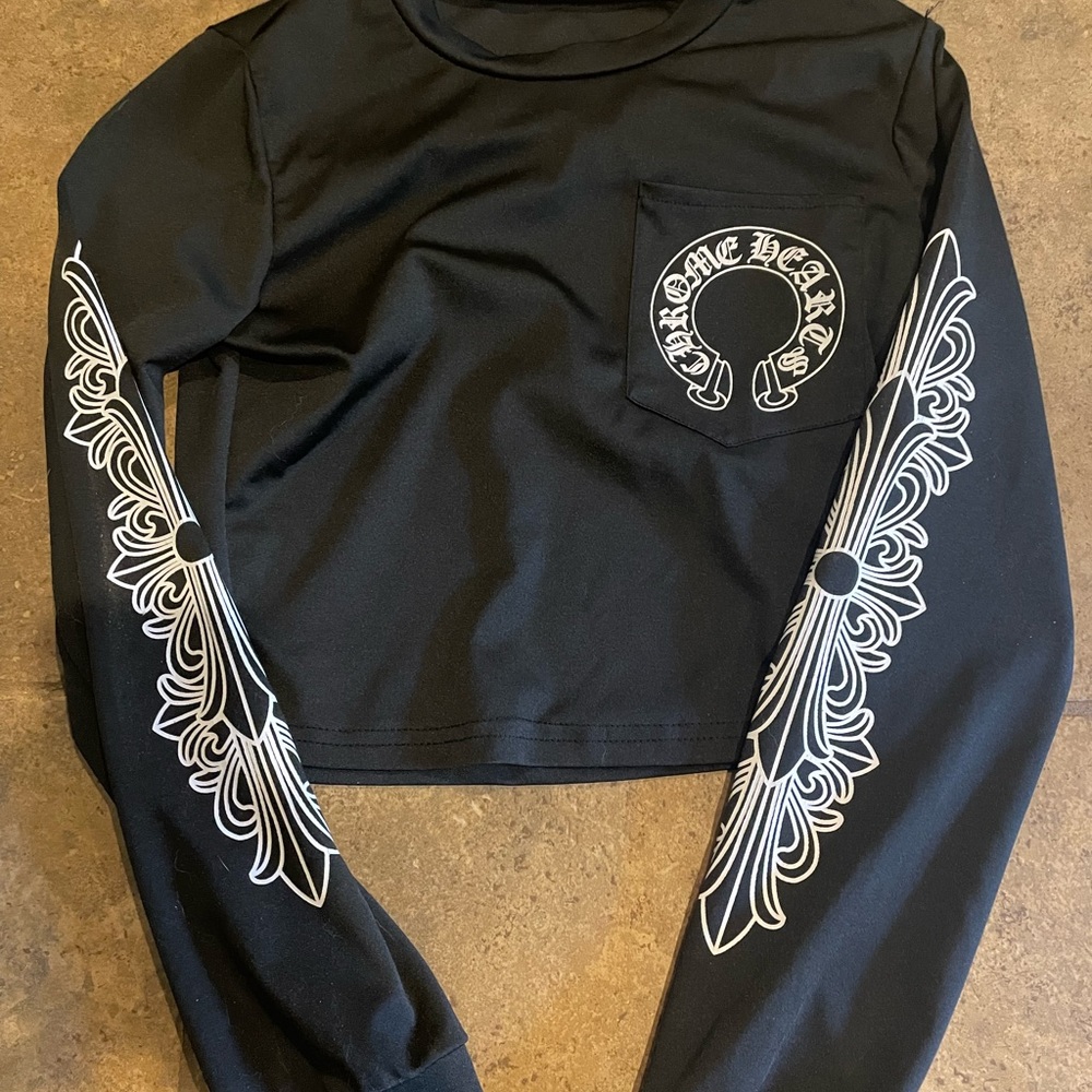 chrome hearts crop top